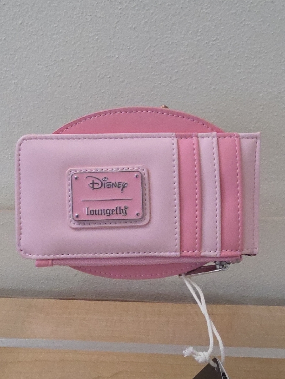 Loungefly Pink Aristocats Trio Oval Zipper Wallet. Stained Glass Web Exclusive - Picture 3 of 4